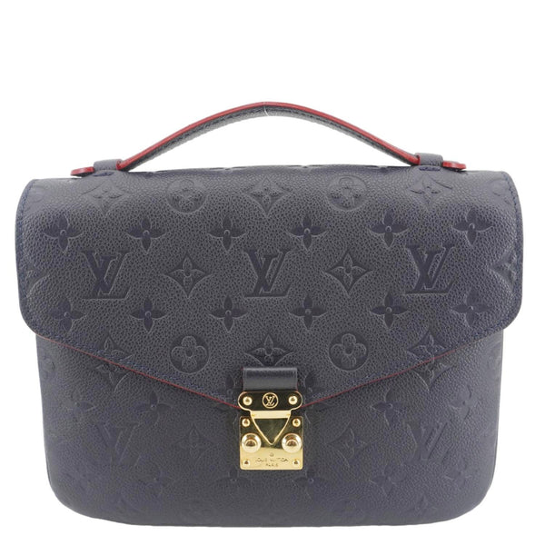 LOUIS VUITTON Metis Pochette Empreinte Leather Crossbody Bag Navy Blue