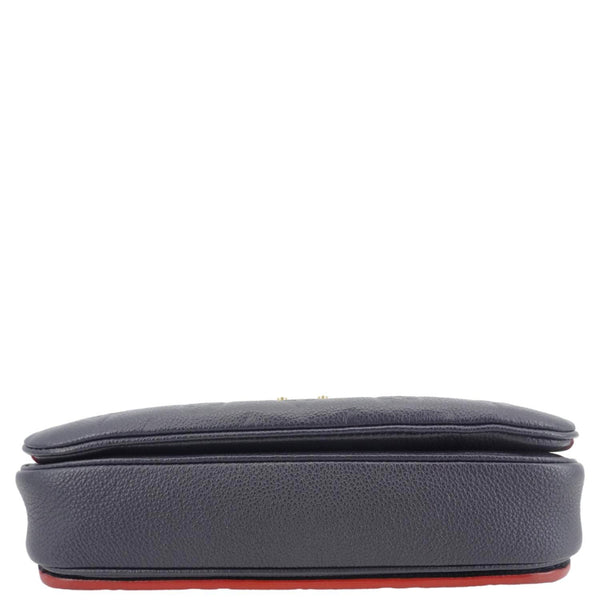 LOUIS VUITTON Metis Pochette Empreinte Leather Crossbody Bag Navy Blue
