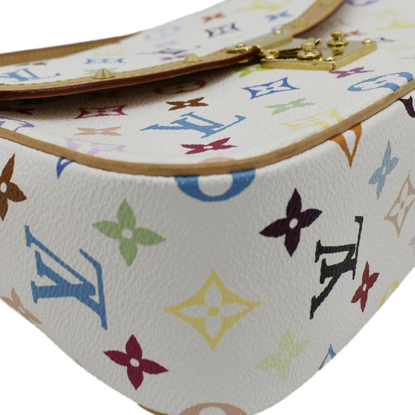 LOUIS VUITTON Sologne Multicolor Monogram Canvas Crossbody Bag White