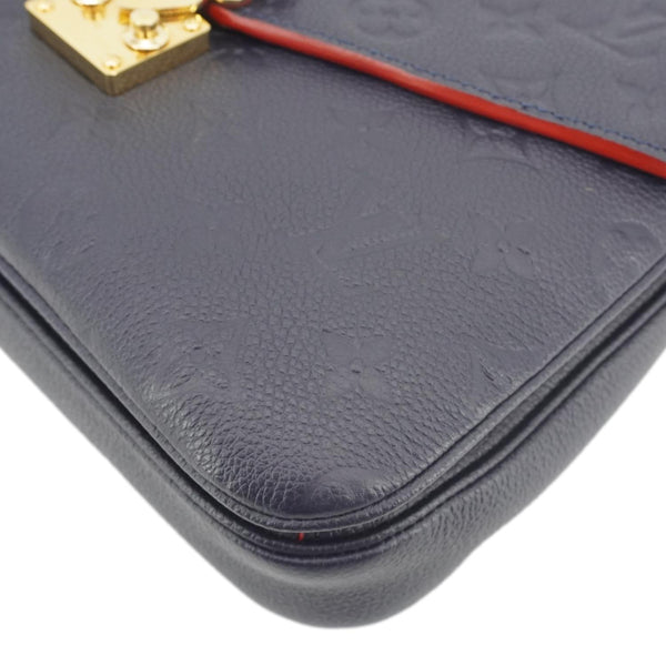 LOUIS VUITTON Metis Pochette Empreinte Leather Crossbody Bag Navy Blue