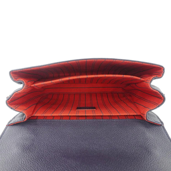 LOUIS VUITTON Metis Pochette Empreinte Leather Crossbody Bag Navy Blue