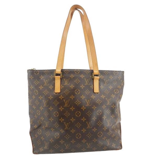 LOUIS VUITTON Cabas Mezzo Monogram Canvas Tote Bag Brown