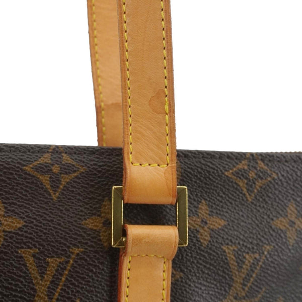 LOUIS VUITTON Cabas Mezzo Monogram Canvas Tote Bag Brown