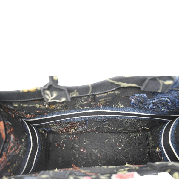 CHRISTIAN DIOR Book Embroidery Canvas Tote Bag Multicolor