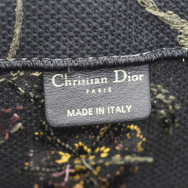 CHRISTIAN DIOR Book Embroidery Canvas Tote Bag Multicolor