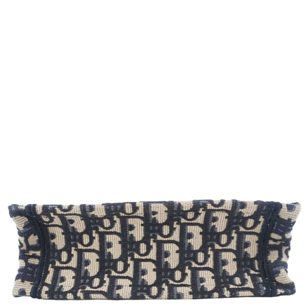 CHRISTIAN DIOR Book Mini Oblique Embroidery Canvas Shoulder Bag Blue