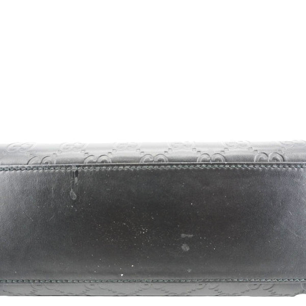 GUCCI Padlock Medium Leather Chain Shoulder Bag Black 409486