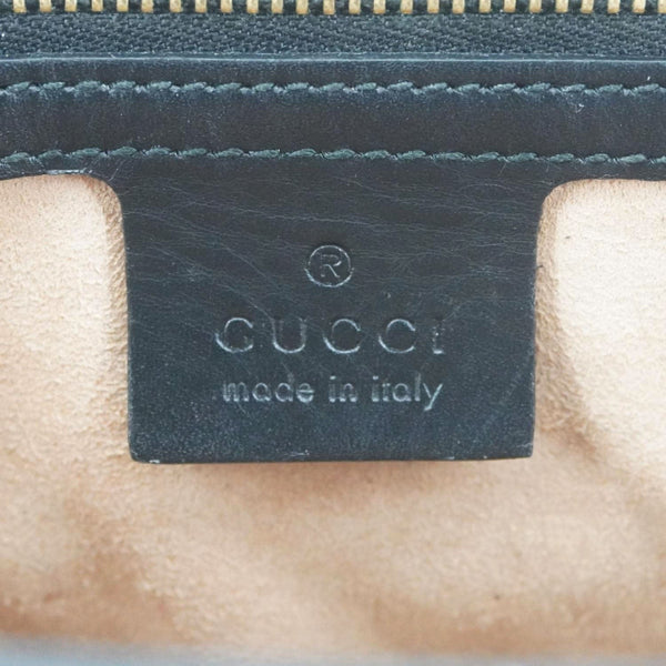GUCCI Padlock Medium Leather Chain Shoulder Bag Black 409486