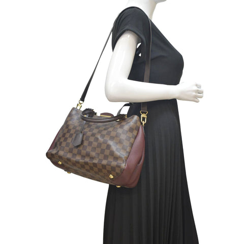 LOUIS VUITTON Brittany Damier Ebene Shoulder Bag Brown