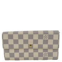 LOUIS VUITTON Porte Tresor Damier Azur Wallet White