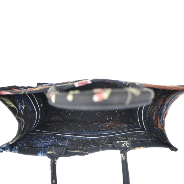 CHRISTIAN DIOR Book Embroidery Canvas Tote Bag Multicolor