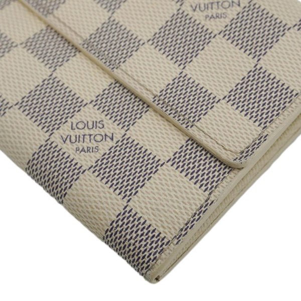 LOUIS VUITTON Porte Tresor Damier Azur Wallet White
