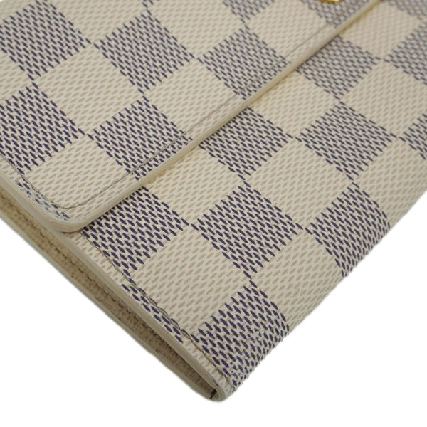 LOUIS VUITTON Porte Tresor Damier Azur Wallet White