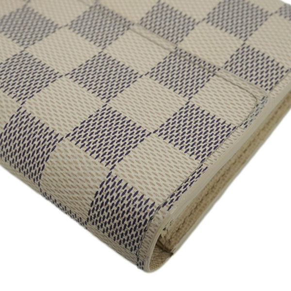 LOUIS VUITTON Porte Tresor Damier Azur Wallet White
