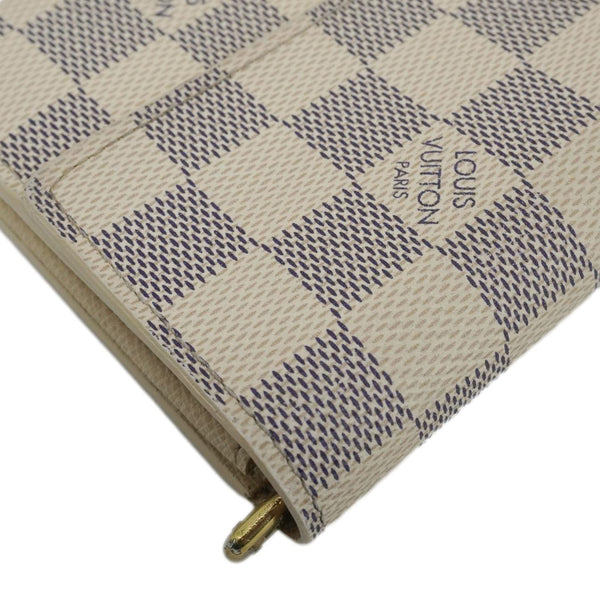 LOUIS VUITTON Porte Tresor Damier Azur Wallet White