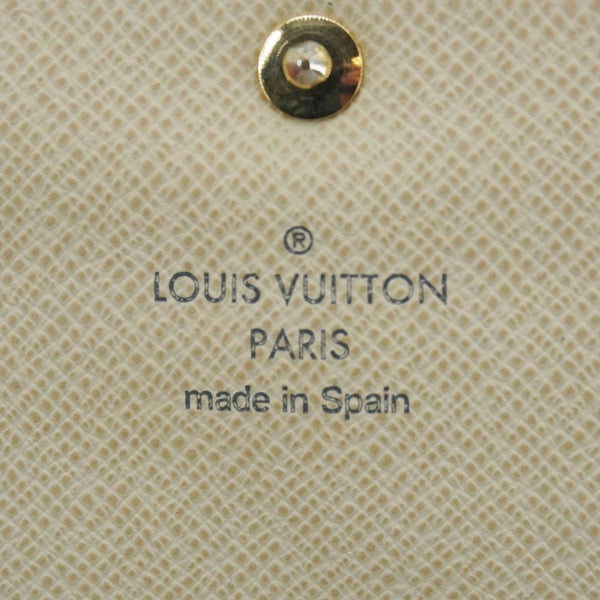 LOUIS VUITTON Porte Tresor Damier Azur Wallet White
