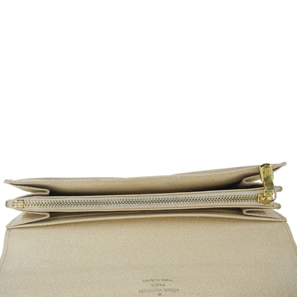 LOUIS VUITTON Porte Tresor Damier Azur Wallet White