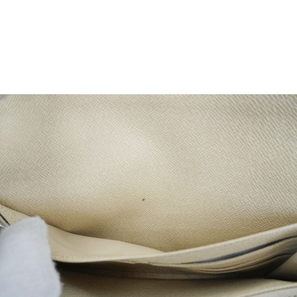 LOUIS VUITTON Porte Tresor Damier Azur Wallet White