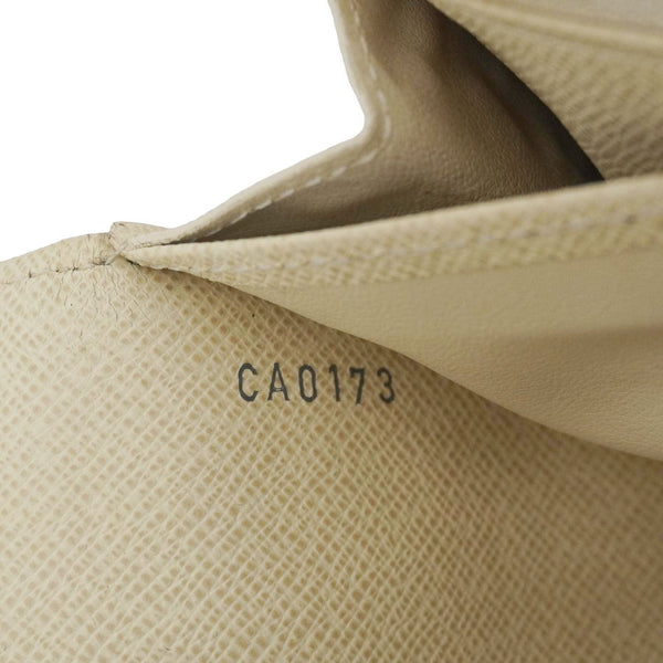 LOUIS VUITTON Porte Tresor Damier Azur Wallet White