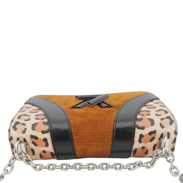 LOUIS VUITTON Twist Leopard Wild Printed Leather Crossbody Bag Multicolor