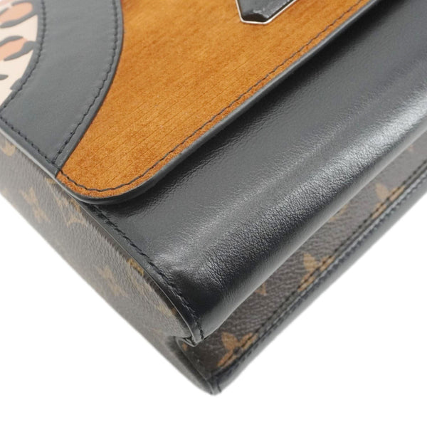 LOUIS VUITTON Twist Leopard Wild Printed Leather Crossbody Bag Multicolor