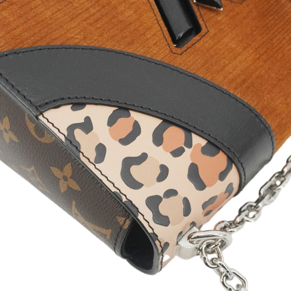 LOUIS VUITTON Twist Leopard Wild Printed Leather Crossbody Bag Multicolor