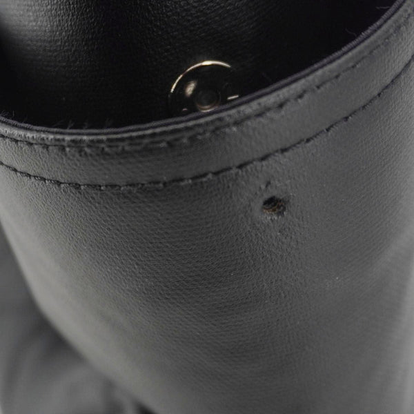 CHANEL Paris Biarritz Quilted Coated Canvas Grand Shopping Tote Bag Black