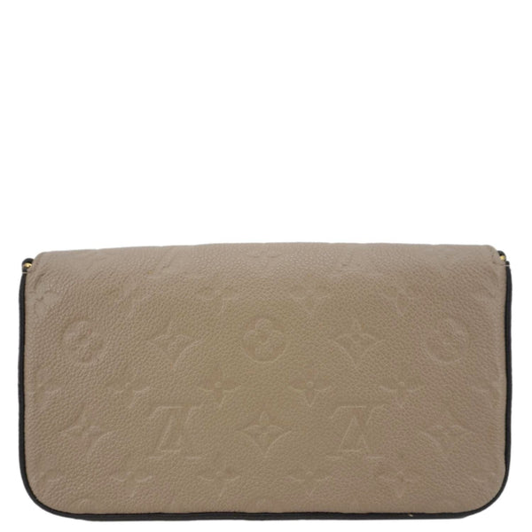 LOUIS VUITTON Felicie Pochette Monogram Empreinte Crossbody Bag Tourterelle Beige