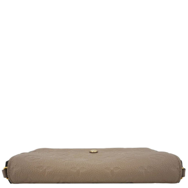 LOUIS VUITTON Felicie Pochette Monogram Empreinte Crossbody Bag Tourterelle Beige