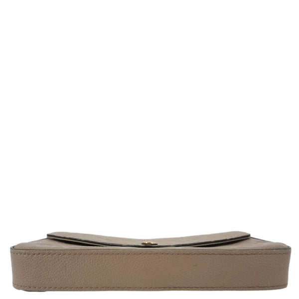 LOUIS VUITTON Felicie Pochette Monogram Empreinte Crossbody Bag Tourterelle Beige
