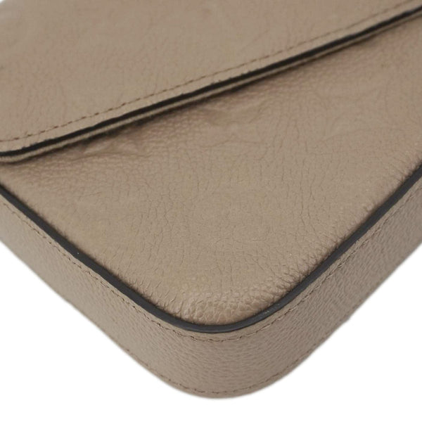 LOUIS VUITTON Felicie Pochette Monogram Empreinte Crossbody Bag Tourterelle Beige