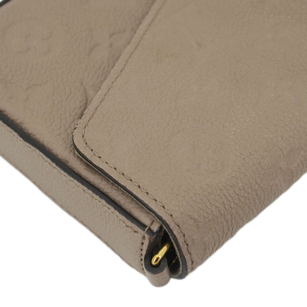 LOUIS VUITTON Felicie Pochette Monogram Empreinte Crossbody Bag Tourterelle Beige