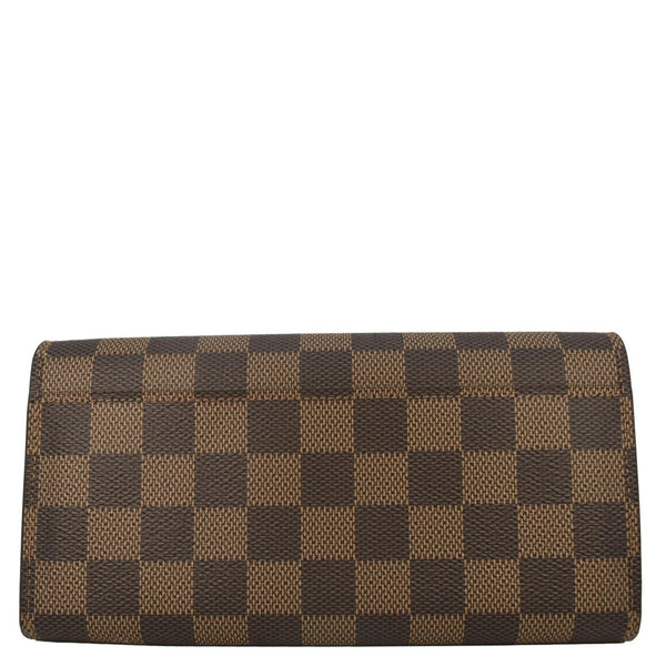 LOUIS VUITTON Sarah Damier Ebene Wallet Brown
