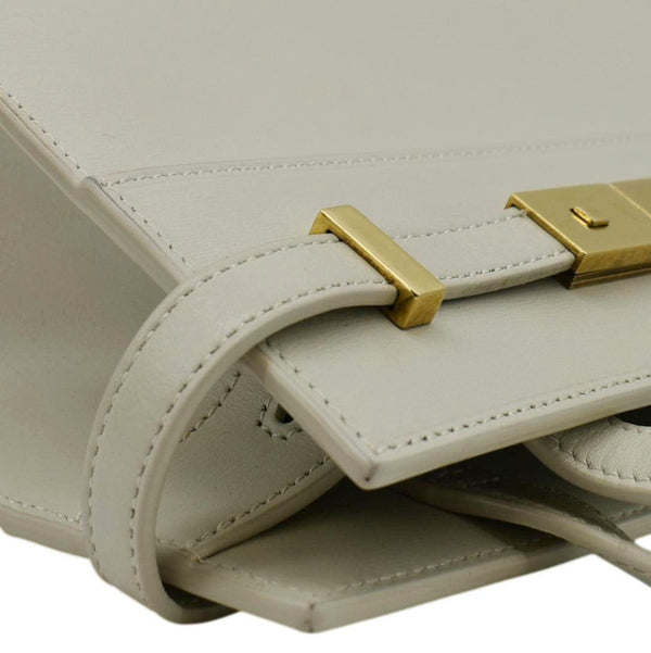 YVES SAINT LAURENT Manhattan Leather Shopper Tote Bag Beige