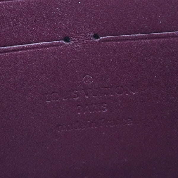 LOUIS VUITTON Monogram Vernis Zippy Wallet Amarante