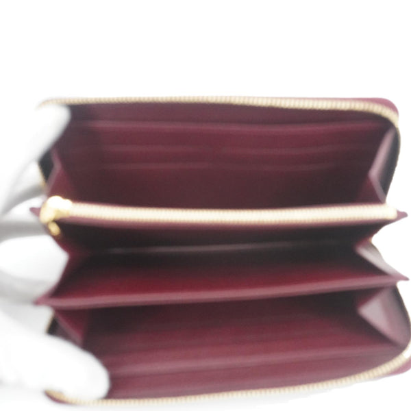 LOUIS VUITTON Monogram Vernis Zippy Wallet Amarante