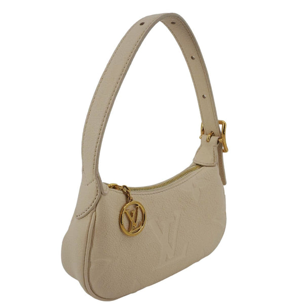 LOUIS VUITTON Moon Mini Monogram Empreinte Leather Hobo Bag Creme