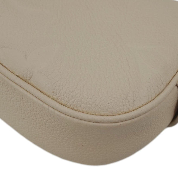 LOUIS VUITTON Moon Mini Monogram Empreinte Leather Hobo Bag Creme