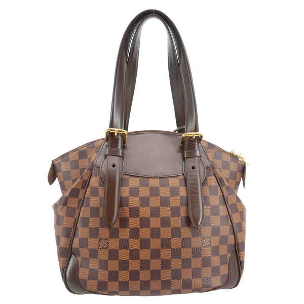 LOUIS VUITTON Verona MM Damier Ebene Shoulder Bag Brown