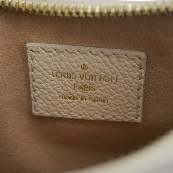 LOUIS VUITTON Moon Mini Monogram Empreinte Leather Hobo Bag Creme