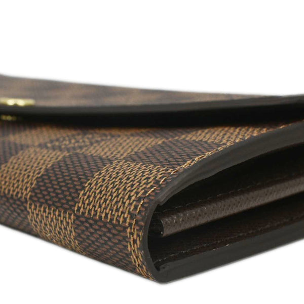 LOUIS VUITTON Sarah Damier Ebene Wallet Brown
