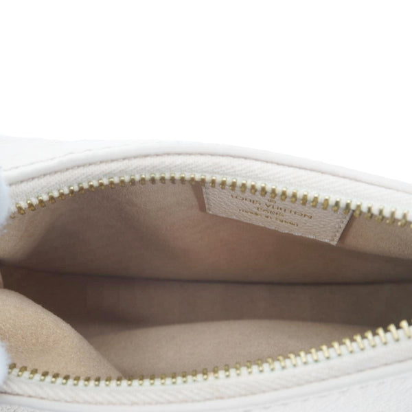 LOUIS VUITTON Moon Mini Monogram Empreinte Leather Hobo Bag Creme