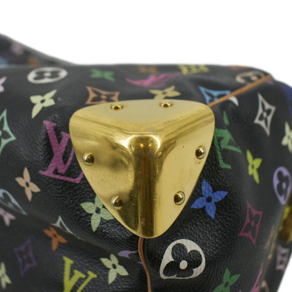 LOUIS VUITTON Speedy 40 Monogram Multicolor Satchel Bag Black