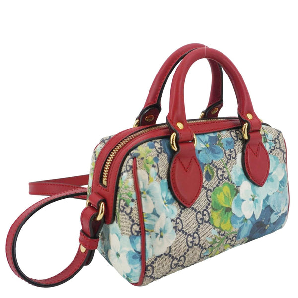 GUCCI Mini Blooms GG Supreme Canvas Top Handle Crossbody Bag Multicolor 546312