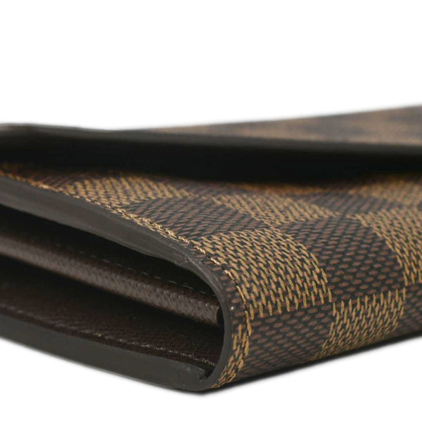 LOUIS VUITTON Sarah Damier Ebene Wallet Brown