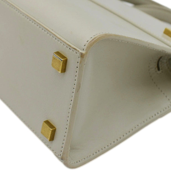 YVES SAINT LAURENT Manhattan Leather Shopper Tote Bag Beige