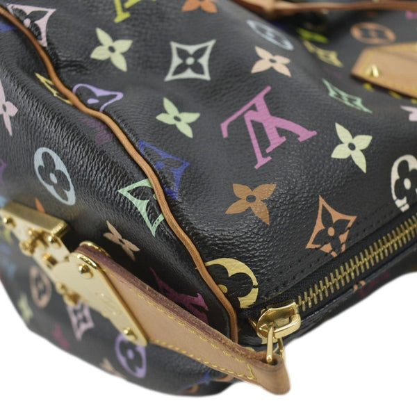 LOUIS VUITTON Speedy 40 Monogram Multicolor Satchel Bag Black