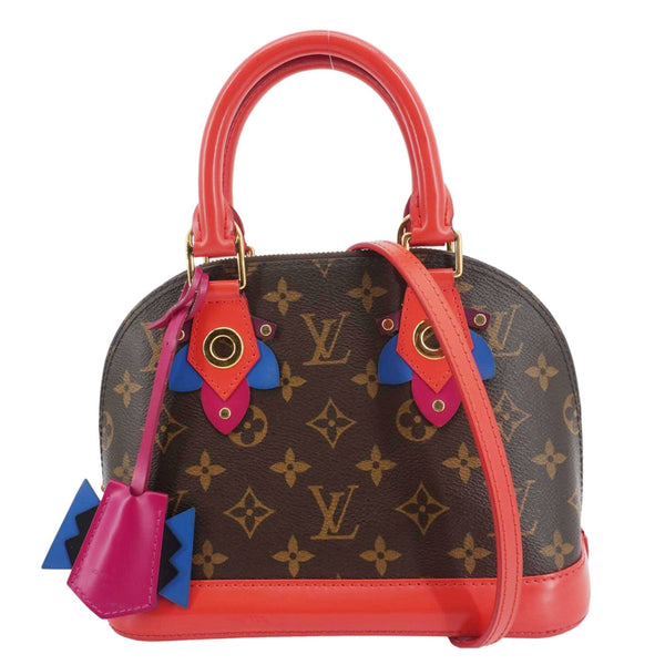 LOUIS VUITTON Totem Alma BB Monogram Canvas Satchel Bag Flamingo