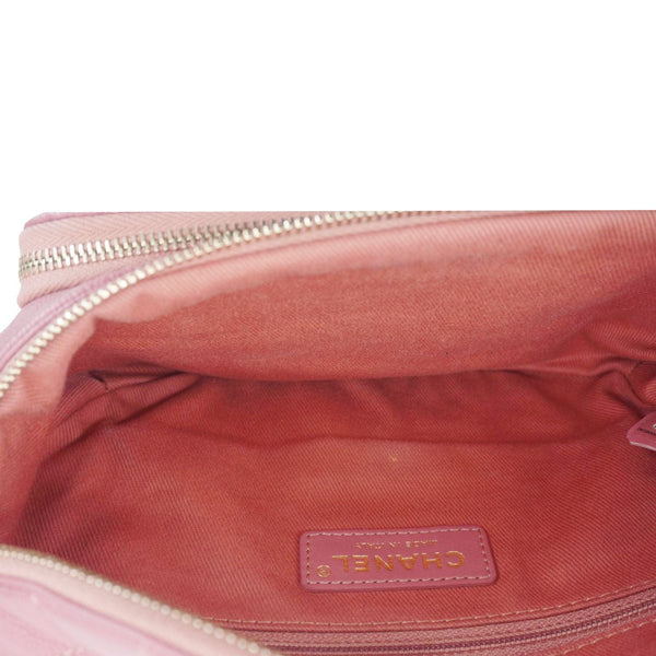 CHANEL Business Affinity Quilted Caviar Leather Belt Bag Pink