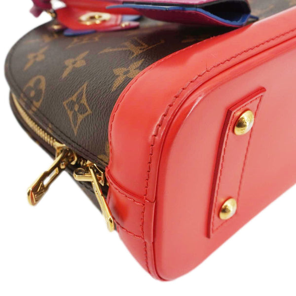 LOUIS VUITTON Totem Alma BB Monogram Canvas Satchel Bag Flamingo